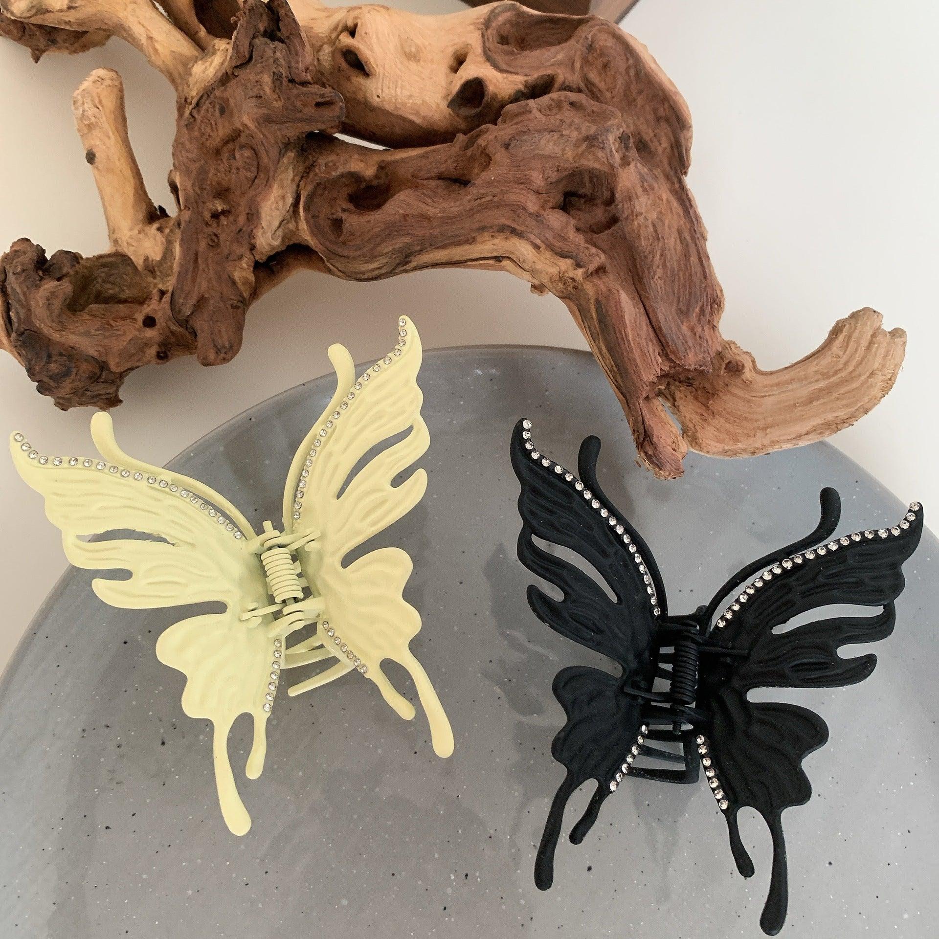 White Butterfly Hair Claw Clip - Elegant Non-Slip Hair Accessory for Women & Girls - Perfect for Parties, Weddings & Everyday Styling