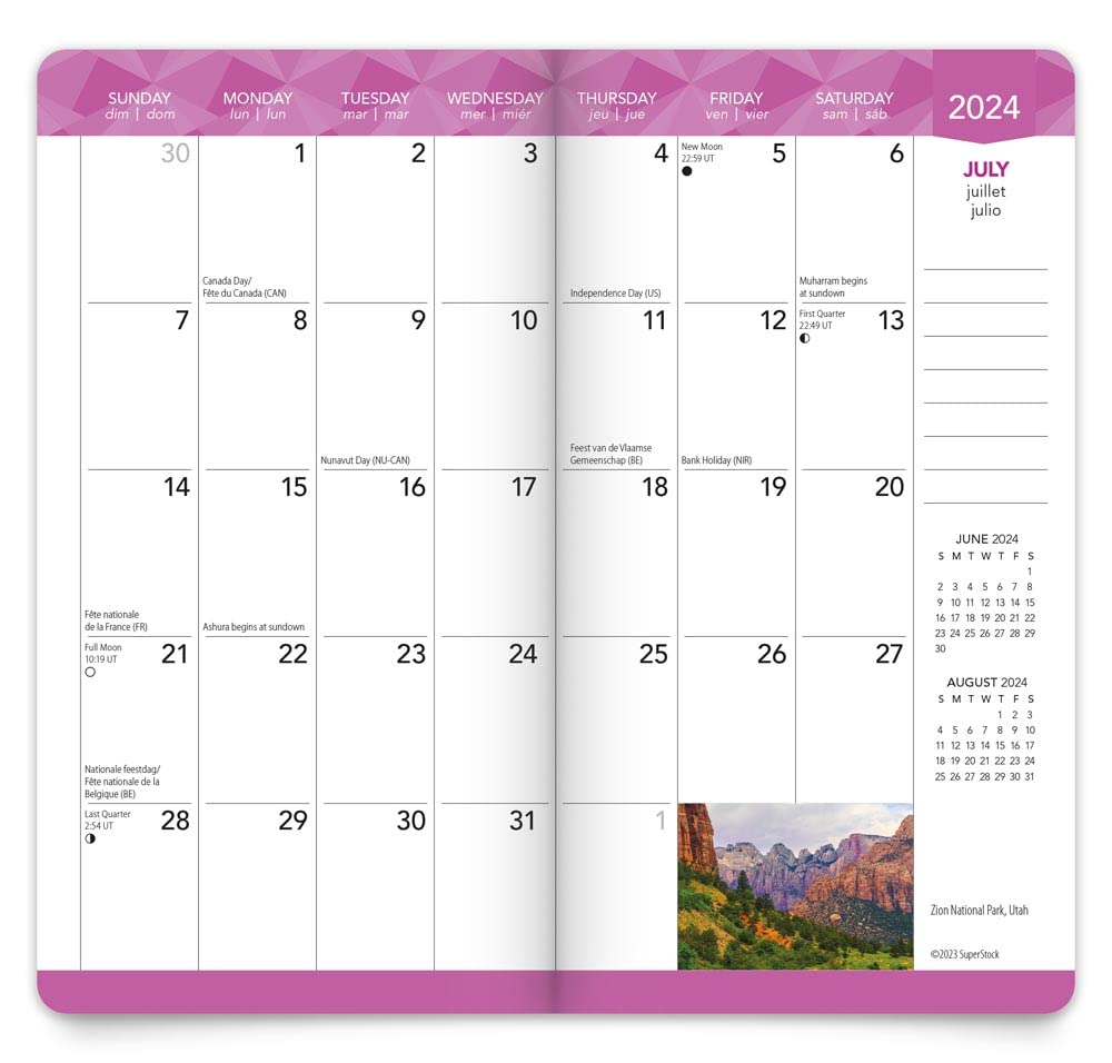 2024-2025 National Parks Monthly Pocket Planner - 3.5x6.5 Inch Two-Year Calendar with Foil Stamped Cover | Scenic Yosemite & Yellowstone Nature Designs by BrownTrout | Perfect for Travel Planning, Hiking Trips & Outdoor Adventures