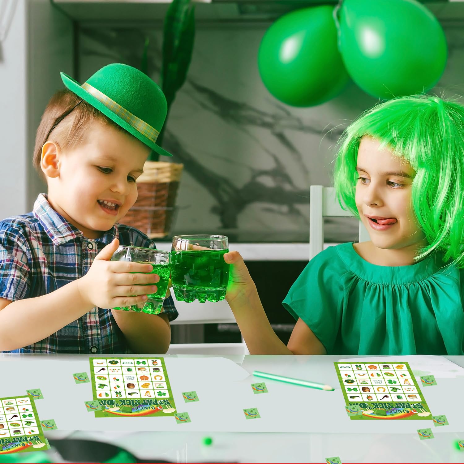 St Patricks Day Bingo Game for 24 Players - Kids Party & Classroom Activity