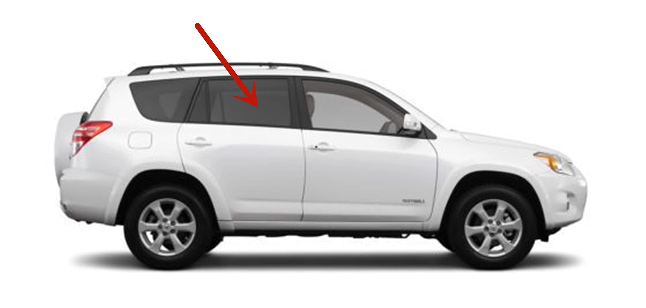 Toyota RAV4 2006-2012 Right Side Rear Passenger Door Window Glass Replacement - Perfect for Auto Repair & DIY Car Maintenance