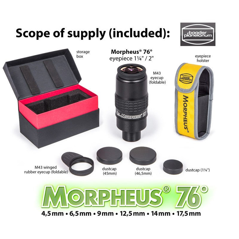 Baader Planetarium 4.5mm MORPHEUS 76 Degree Ultra-Wide Angle Eyepiece - Premium Telescope Lens for Astronomy & Stargazing - Ideal for Deep Space Observation & Astrophotography