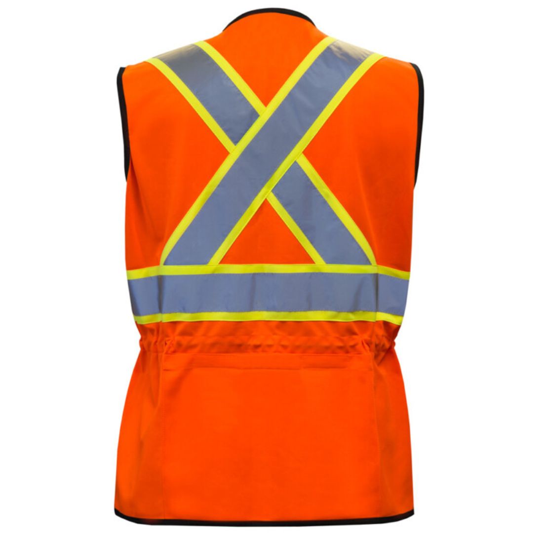 P&F Women's High Visibility Safety Vest PF760 - Reflective Orange Work Vest for Construction, Roadside & Night Safety | OSHA Compliant