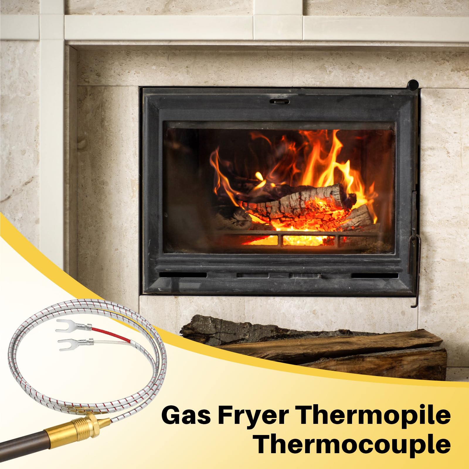Pitco 60125501 Gas Fryer Thermocouple & Thermopile Replacement Kit - Compatible with Elite, Imperial, Frymaster, Dean Commercial Deep Fryers - Professional Restaurant & Kitchen Equipment Repair Parts for Gas Fryer Maintenance