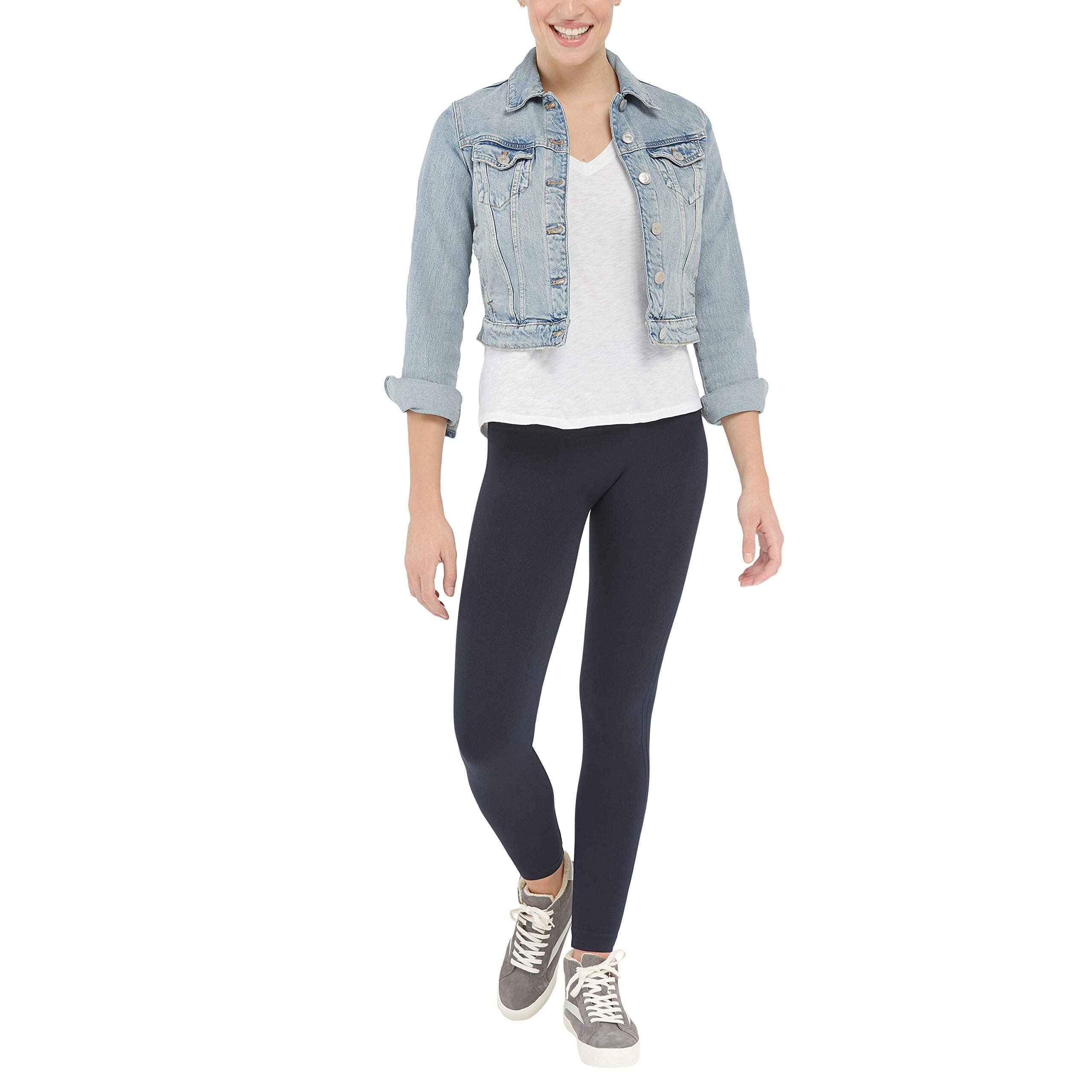 SPANX Look at Me Now Seamless Leggings for Women - High Waist Yoga Pants, Tummy Control, Port Navy, Plus Size 2X - Perfect for Workout, Yoga & Everyday Wear