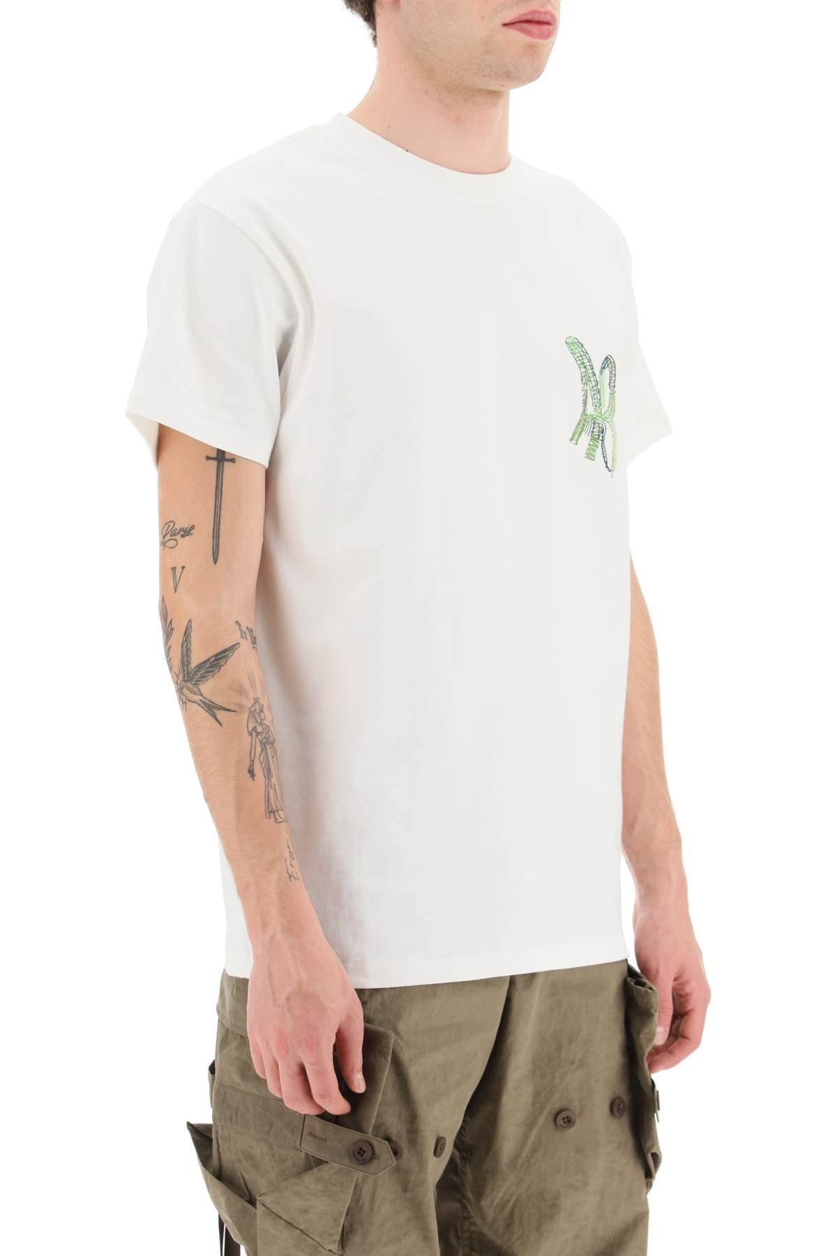 Andersson Bell Monogram Embroidery & Rear Maxi Print T-Shirt - Stylish Casual Tee for Men & Women | Perfect for Streetwear, Outfits & Everyday Wear