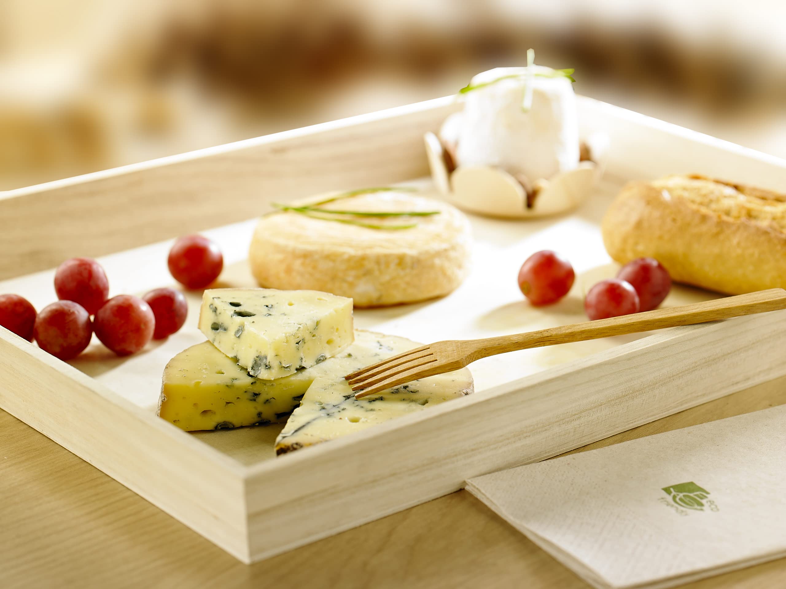 PACKNWOOD 210 Wood Tray - 15 Heavy Duty Biodegradable Wooden Serving Trays (17x7.5x1.5in) - 10 Pack - Perfect for Snacks, Appetizers, Cheese Boards & Party Serving - Eco-Friendly Tableware for Home, Restaurants & Events