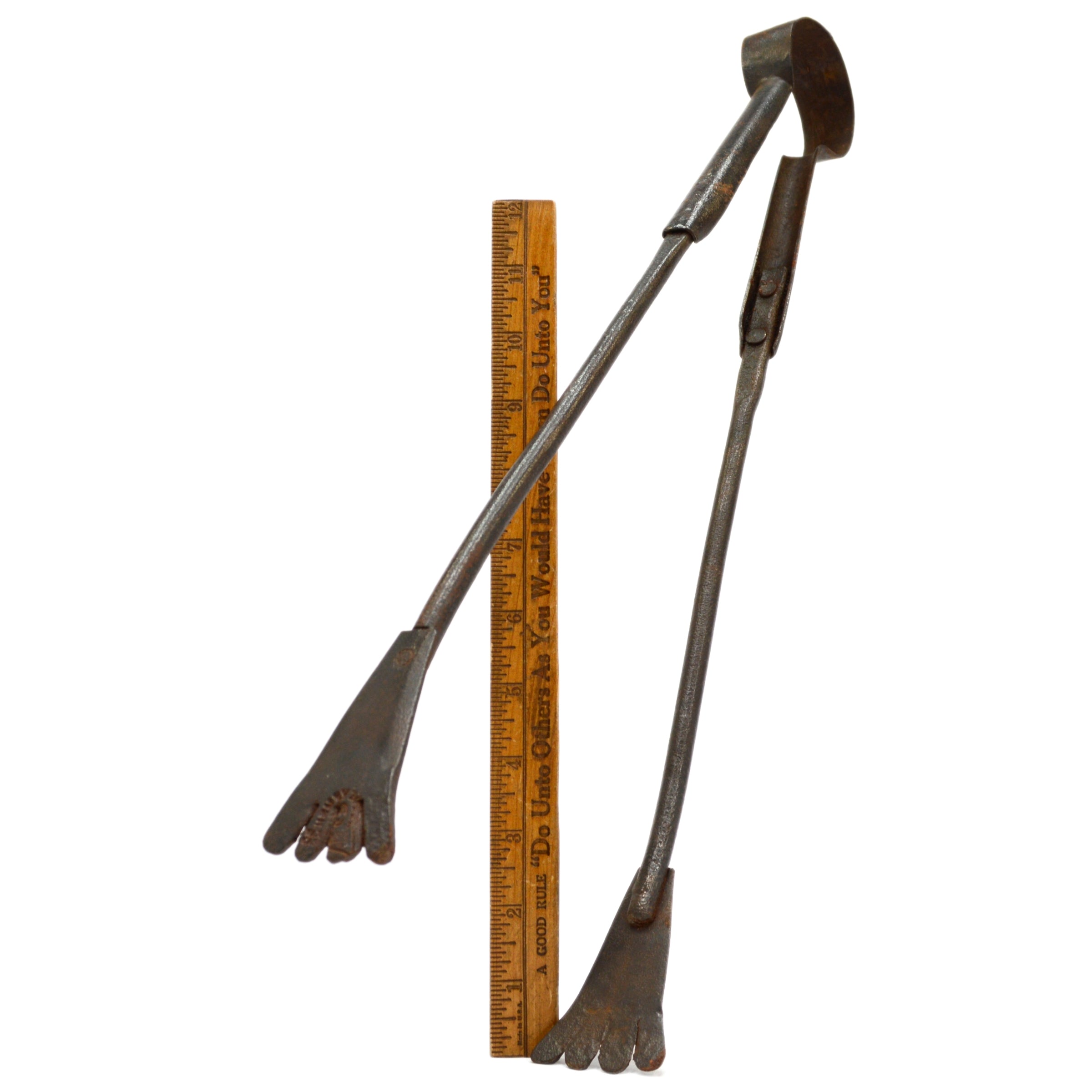 Vintage Antique Wrought Iron Spring Tongs by Henry Boker - German Made Laboratory Grabber Tool for Collectors, Blacksmithing & Scientific Use