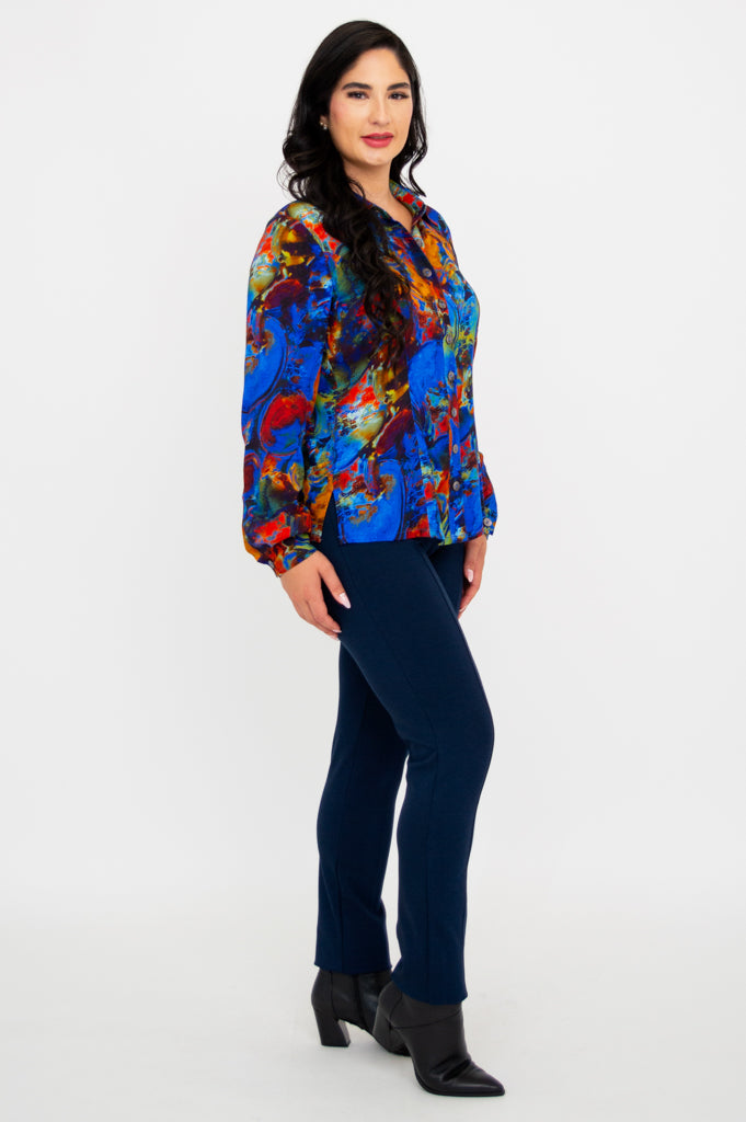 Linzy Blouse by Artana - Premium Linen & Bamboo Blend Women's Top for Casual Wear & Summer Outfits