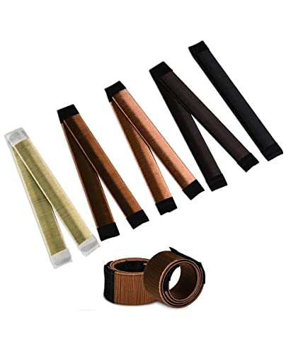 Magic Bun Maker for Women & Kids - 5 Pack Hair Updo Accessories (5 Colors) - Easy French Twist Sock Donut Bun Shaper for Thick & Thin Hair - Perfect for Parties, Weddings & Everyday Styling