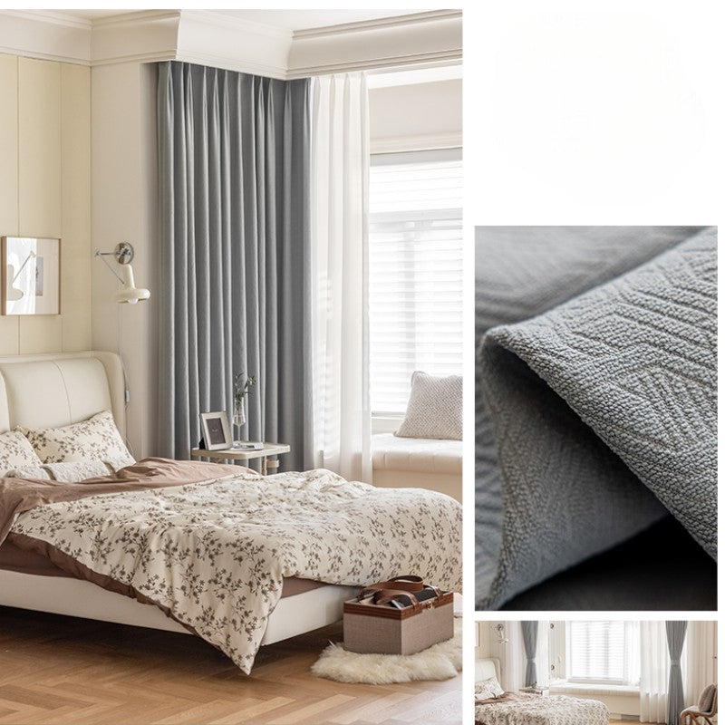 Luxury Lorena Chenille Jacquard Blackout Curtains - Thermal Insulated Room Darkening Drapes for Bedroom & Living Room - Custom Size & Noise Reducing for Better Sleep