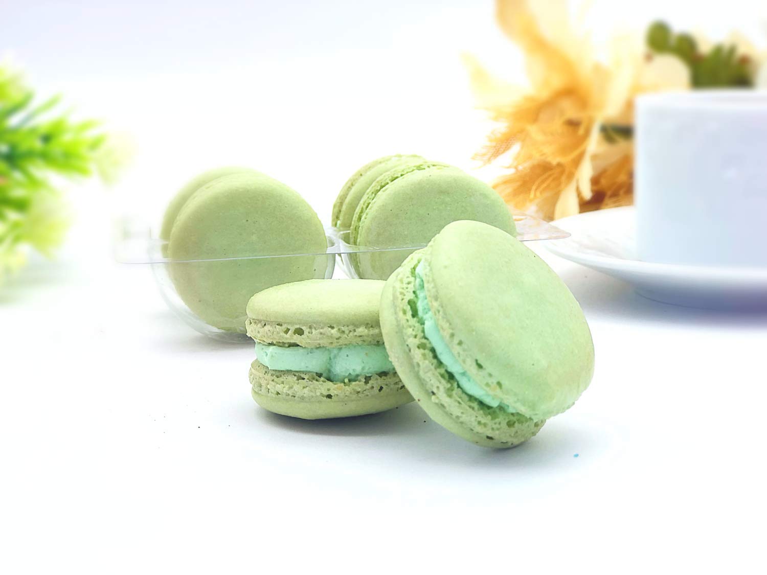 6 Pack Gluten Free French Apple Macarons - Delicious Almond Flour Cookies for Parties, Gifts & Tea Time Snacks