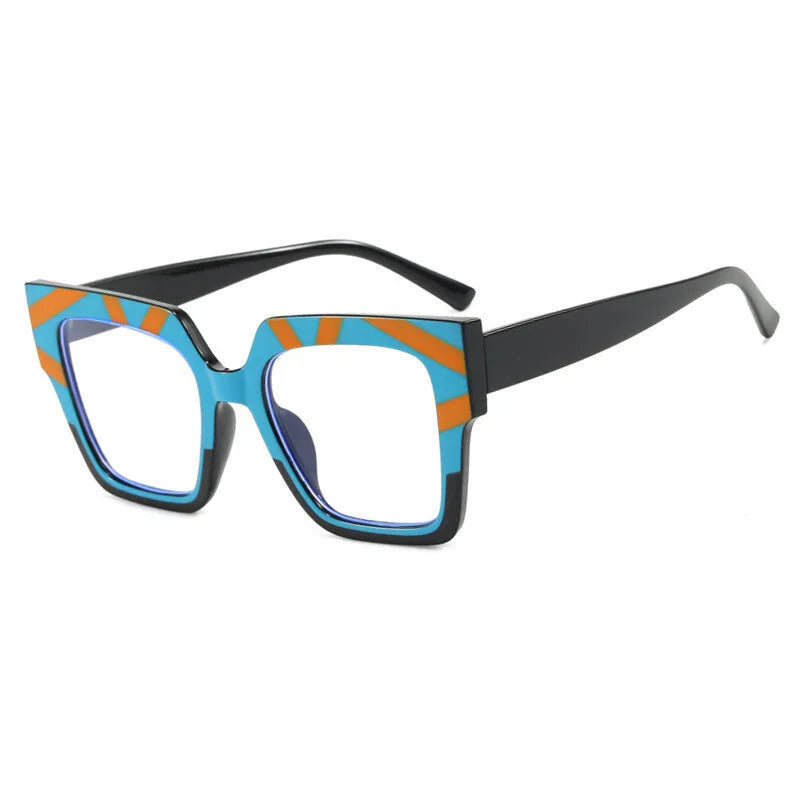CCspace Women's Full Rim Square Thick Polycarbonate Eyeglasses Frame 301255 - Lightweight & Durable for Work, Reading & Daily Fashion