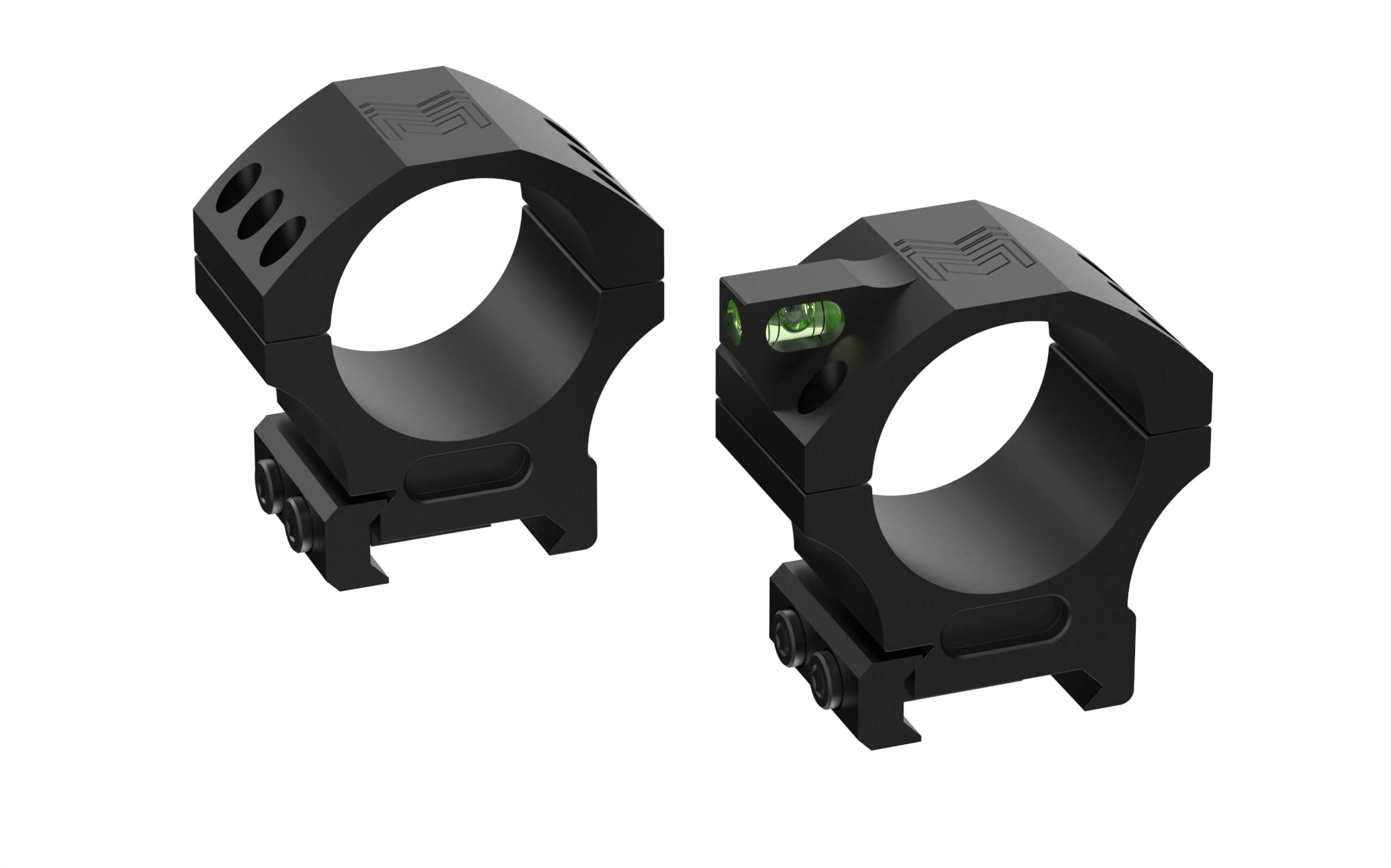 Monstrum 30mm Scope Rings with Integrated Bubble Level - Precision Rifle Scope Mounting for Hunting & Shooting | Durable Aluminum Alloy Construction for Long Range Accuracy