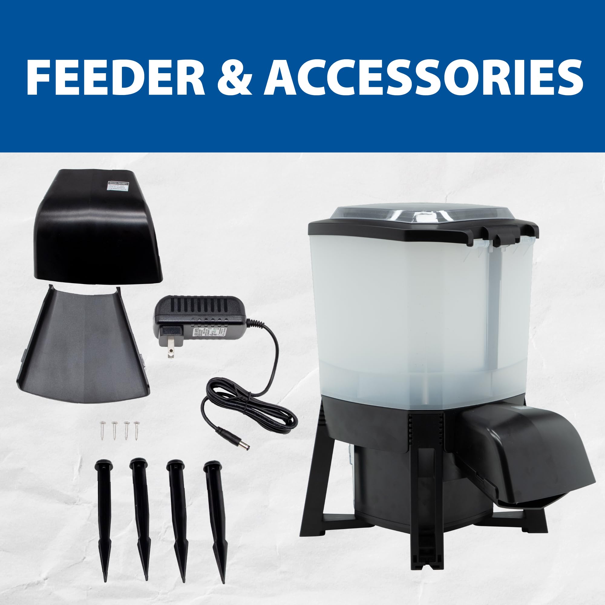 The Pond Guy KoiGrower Automatic Pond Fish Food Dispenser - Solar, Battery & AC Powered Koi Pellet Feeder with 5 Gallon Capacity - Perfect for Outdoor Koi Ponds & Water Gardens