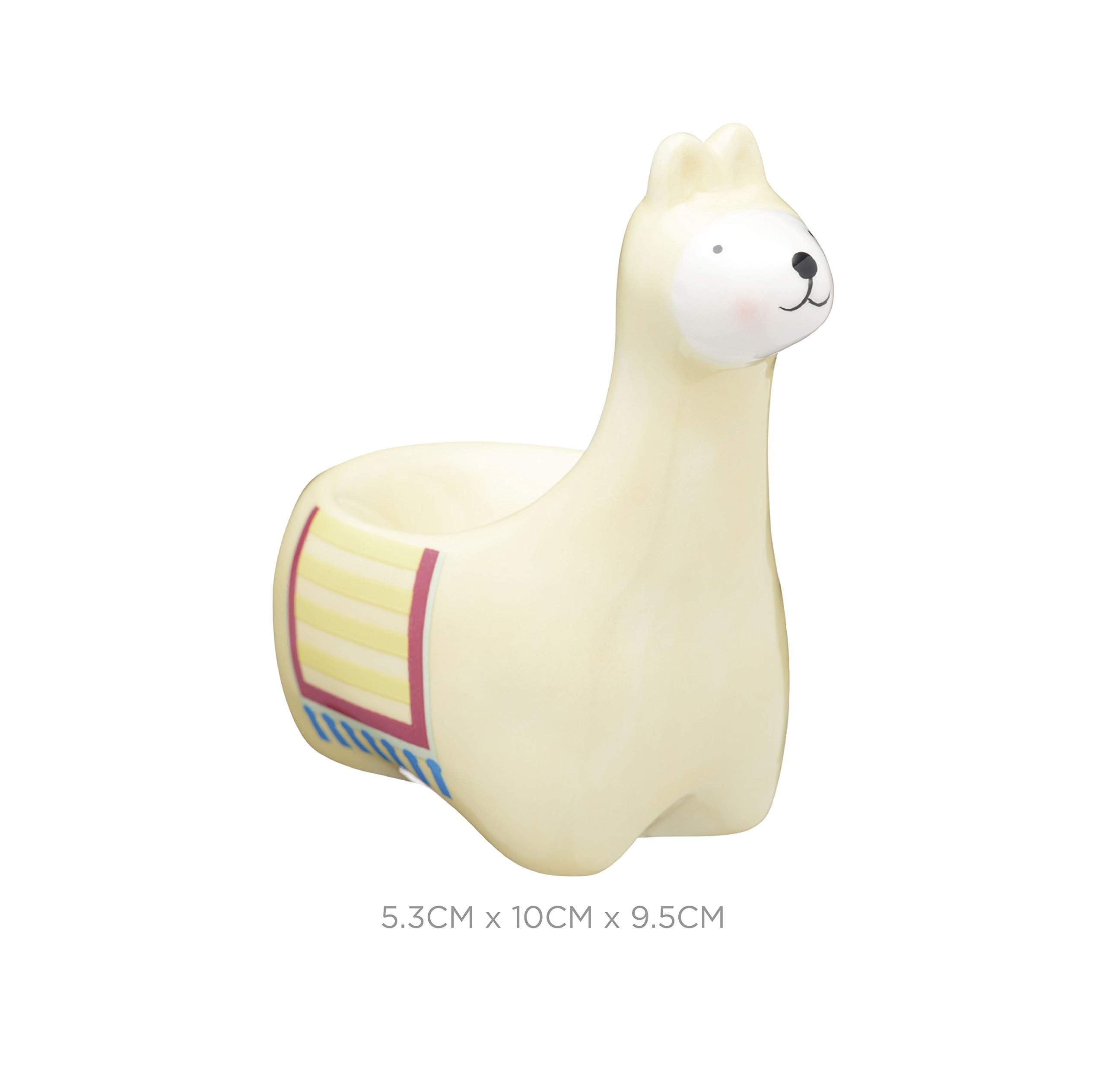KitchenCraft Ceramic Llama Egg Cup Holder - 4
