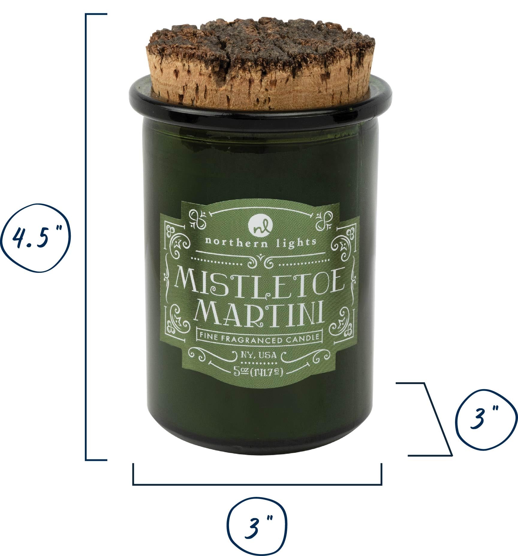 Northern Lights Candles - Aromatherapy Spirit Jar Candles in Mistletoe Martini Scent - 52609 - Perfect for Relaxation, Meditation & Holiday Decor