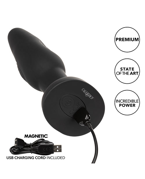 Bionic Dual Pulsating Probe Rechargeable Silicone Anal Stimulator for Men & Women - Black - Perfect for Couples Play & Solo Pleasure