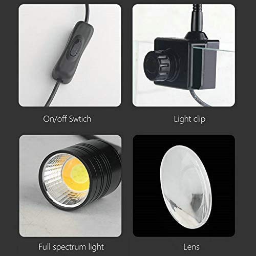 LED Aquarium Light for Freshwater Fish Tanks - Adjustable 3000K/4000K/6000K Full Spectrum Lighting for Planted Aquariums, Vivariums & Terrariums - Perfect for Aquatic Plants, Coral Growth & Fish Health Enhancement