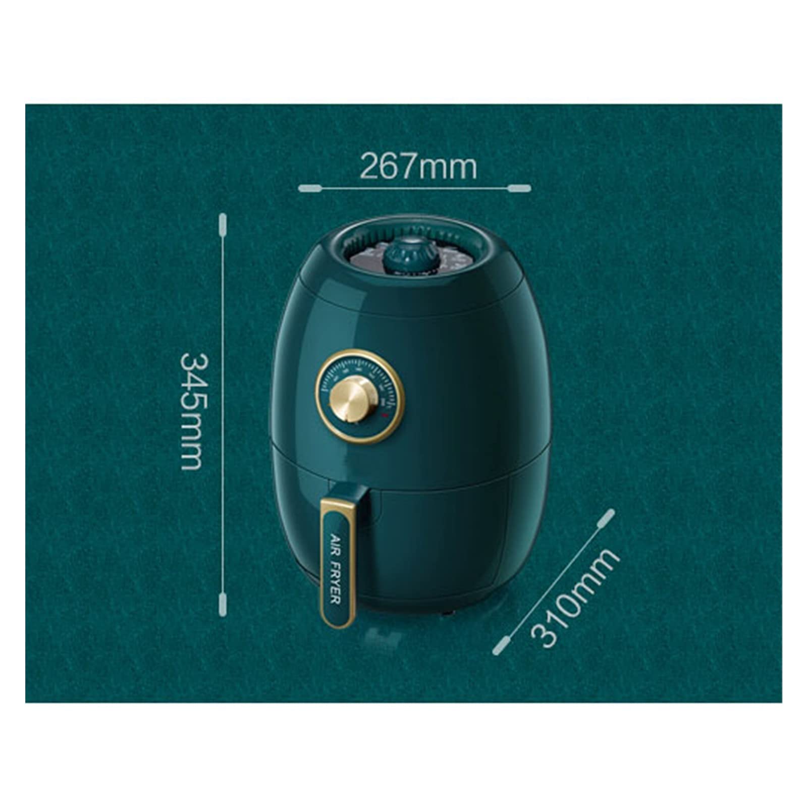 3L Large Air Fryer for Family - 1350W Oil-Free Electric Cooker with Nonstick Detachable Basket, XL Oven (Blue) | Perfect for Healthy Frying, Roasting, Baking & Reheating Meals