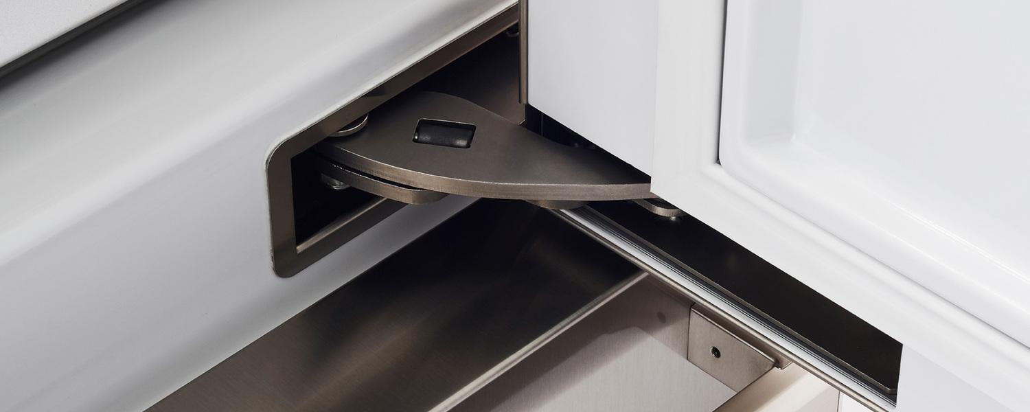 Bertazzoni REF36BMBIPRT 36 Inch Built-In Bottom Mount Refrigerator with Ice Maker - Panel Ready Stainless Steel - Perfect for Modern Kitchens & Open-Concept Homes