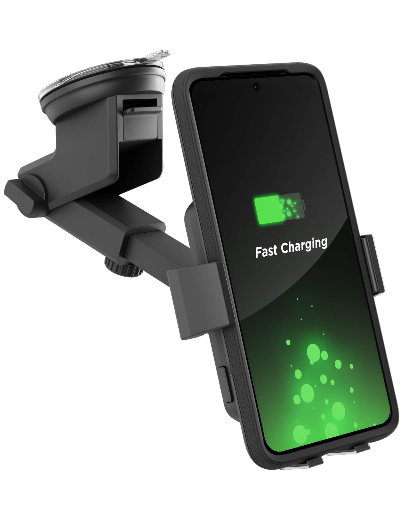 Wireless Car Charger Mount for Samsung Galaxy S24/S23/S22/S21/S20/Plus/Ultra - Auto Clamping Qi Fast Charging Phone Holder - Perfect for Commuting, Road Trips & Hands-Free Driving
