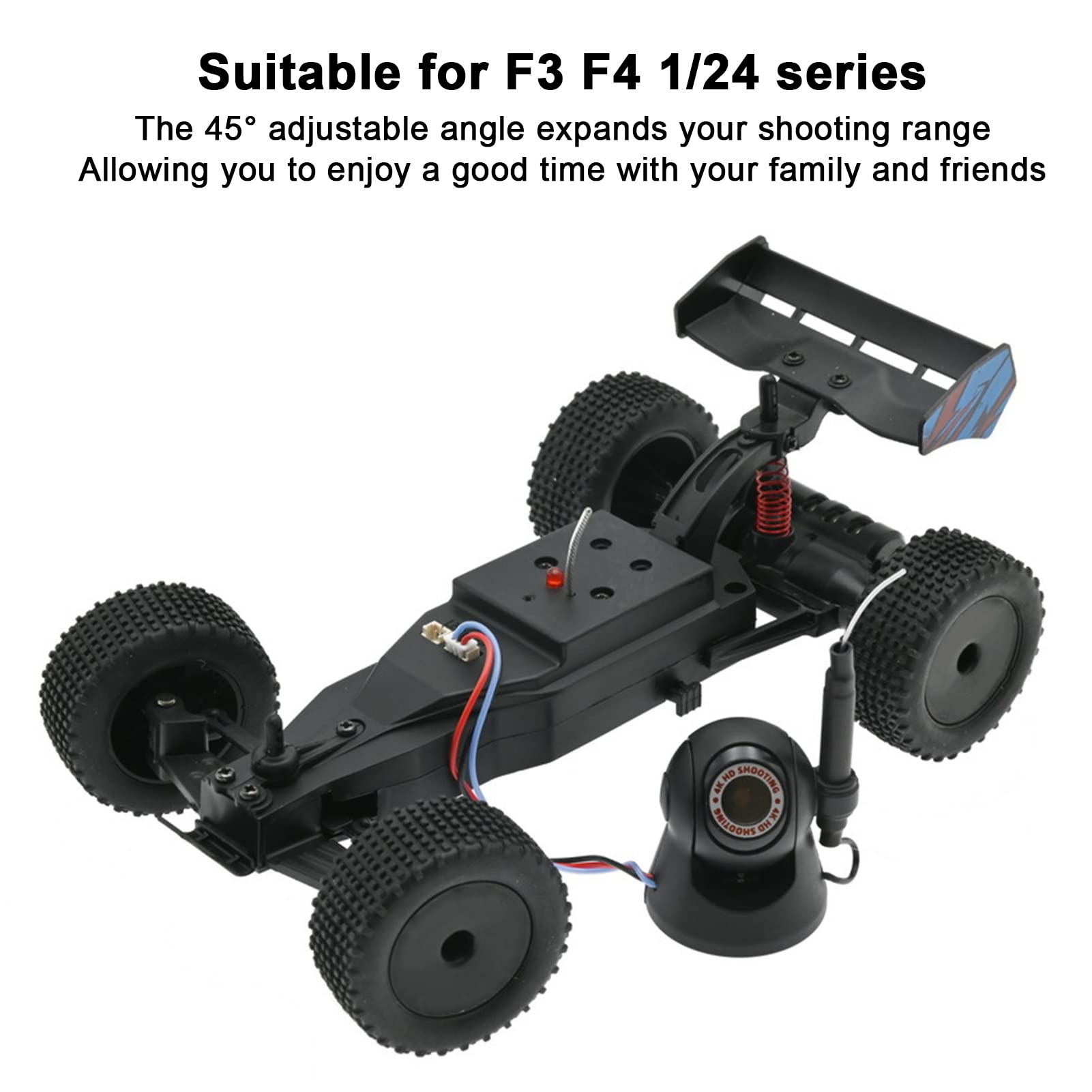 SUNGOOYUE 720P HD WiFi Camera for RC Cars - Adjustable Angle, Compatible with F3 F4 1:24 RC Models - Perfect for Hiking, Traveling & Outdoor Adventures