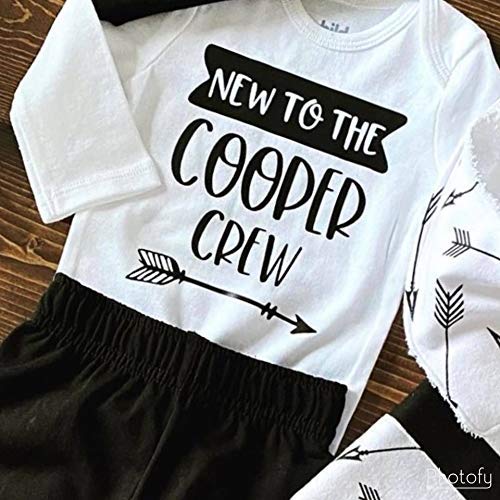 Adorable Baby Boy 'New to the Crew' Coming Home Outfit - Soft Cotton Newborn Hospital Going Home Set for Baby Shower Gifts & First Photo Shoot