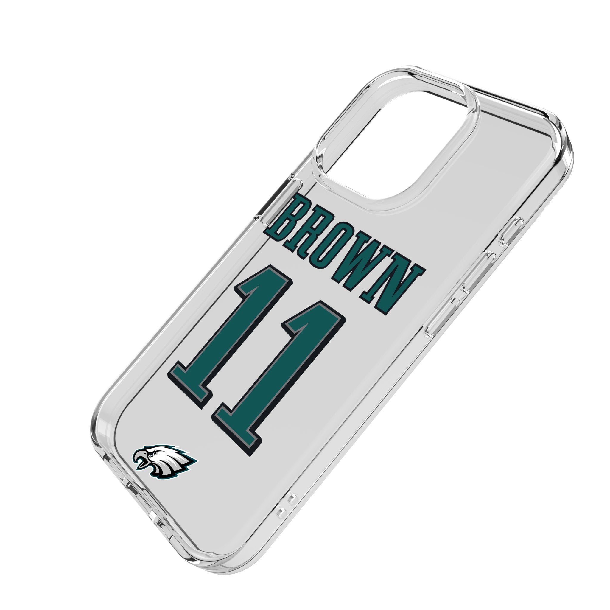 A.J. Brown Philadelphia Eagles NFL Football Team Clear Protective Phone Case for iPhone 11 - Perfect for Game Day & Eagles Fans