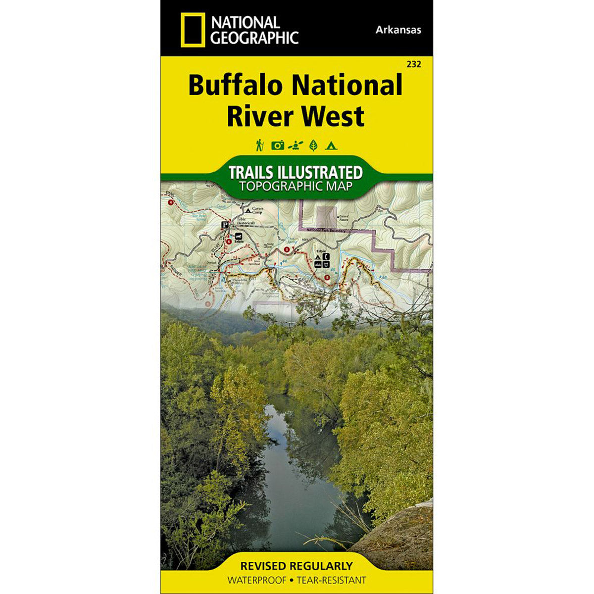 Buffalo National River West Map - Detailed Topographic Hiking & Canoeing Guide for Outdoor Adventures
