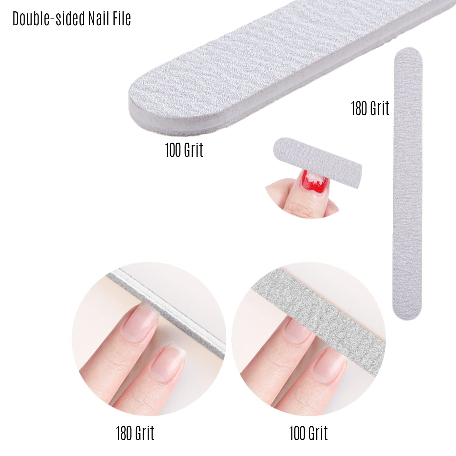 Professional 24-Pack Disposable Manicure & Pedicure Kit - Wooden Nail Files, Mini Buffers & Cuticle Sticks - Individually Wrapped for Hygiene - Perfect for Nail Salons, Home Care & Travel Grooming