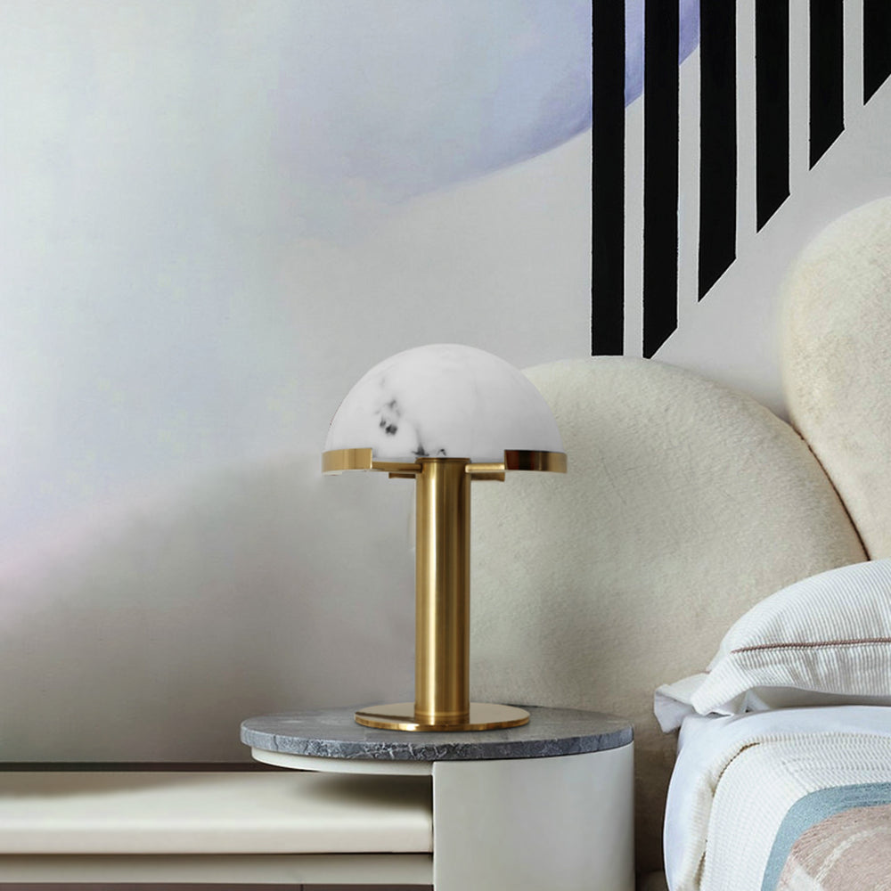 Elegant Alabaster Table Lamp - Modern Home Decor for Living Room, Bedroom & Office - Perfect for Ambient Lighting & Stylish Interior Design