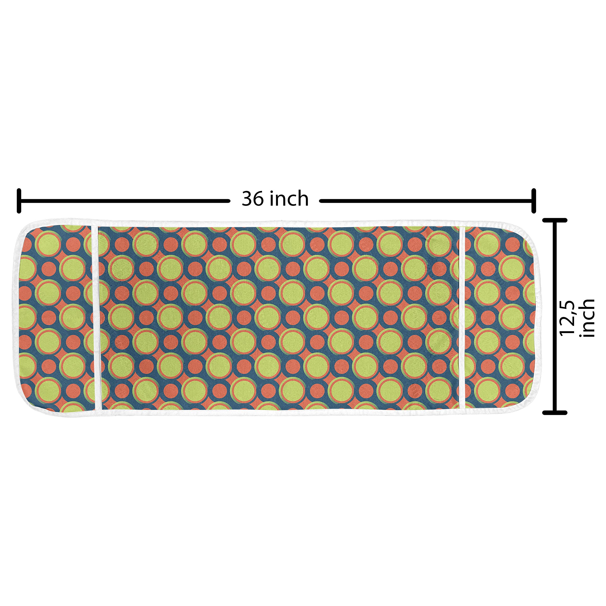 Ambesonne Retro Microwave Oven Cover - Waterproof Kitchen Organizer with Pockets, 36
