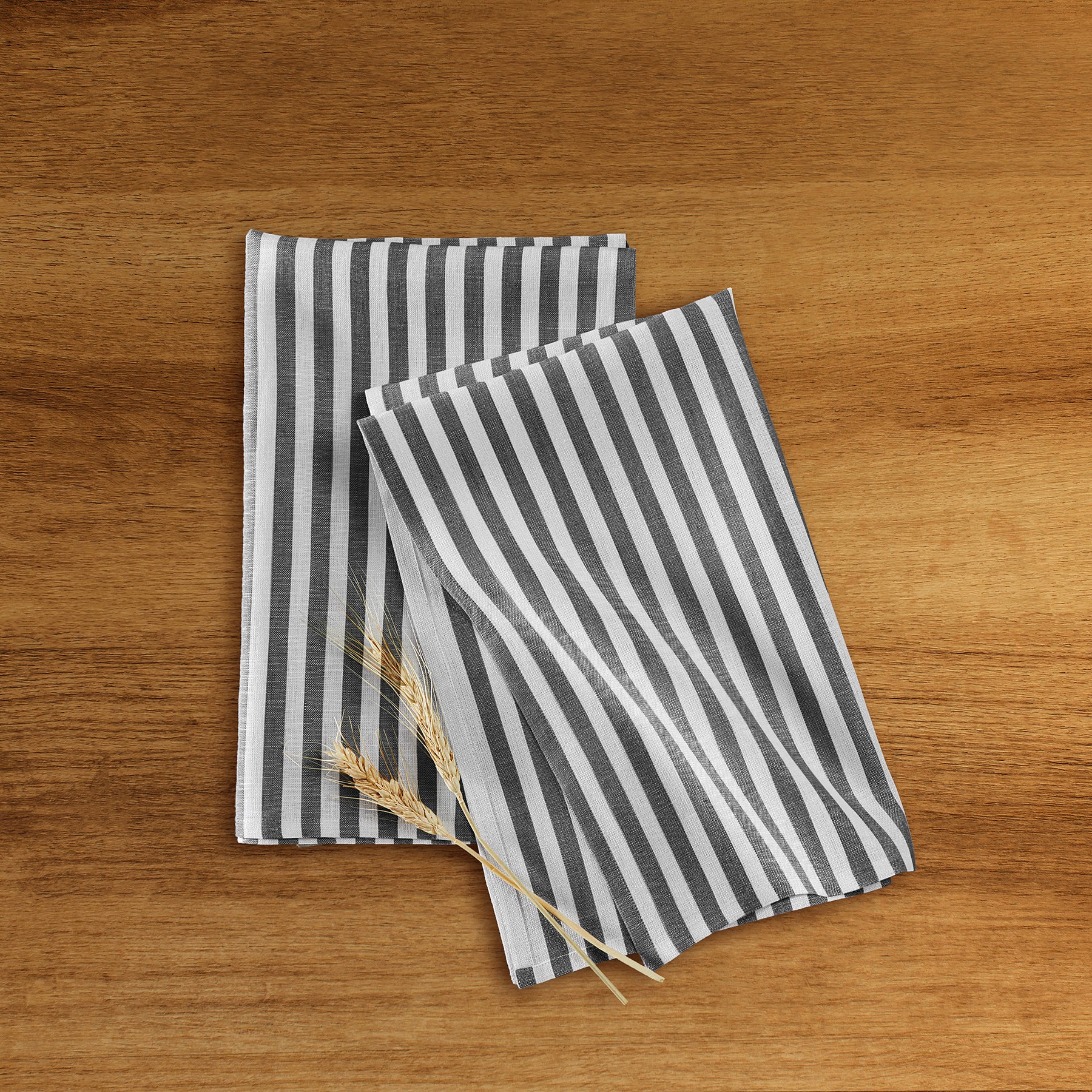Amalfi Stripe Cotton Kitchen Towels Set of 2 - Absorbent Dish Towels for Drying Dishes, Cleaning & Decor - Perfect for Italian Kitchen, Farmhouse & Coastal Home Decor