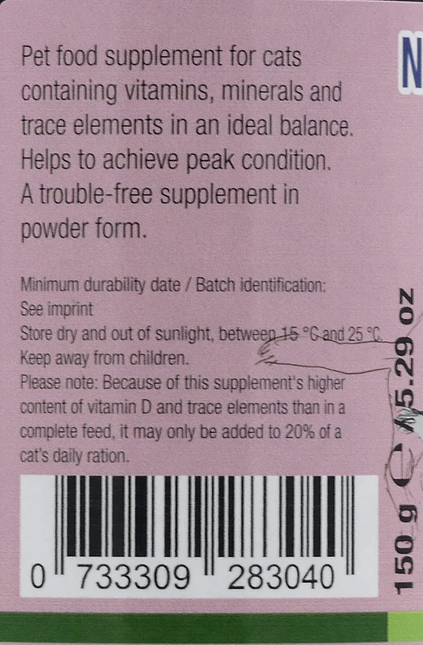 NEKTON Cat-VM Vitamins & Minerals Supplement with Taurine & Arginine for All Cats - 150g (5.29oz) - Supports Immune Health, Coat Shine & Overall Vitality - Perfect for Daily Nutrition & Recovery