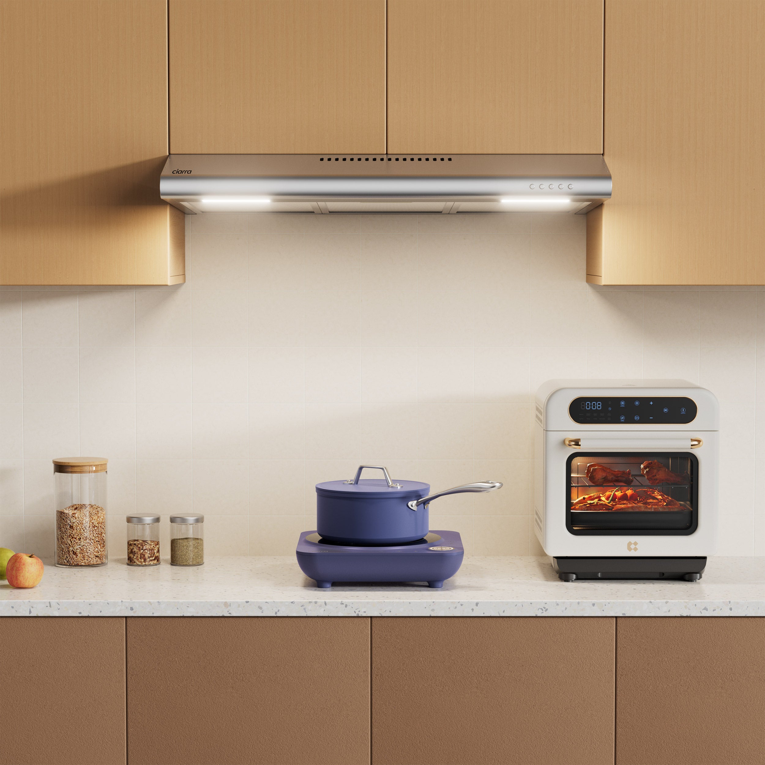 Portable Induction Cooktop 1500W - Fast Heating Electric Stove with Donut Design for Kitchen, Camping & Dorm Use