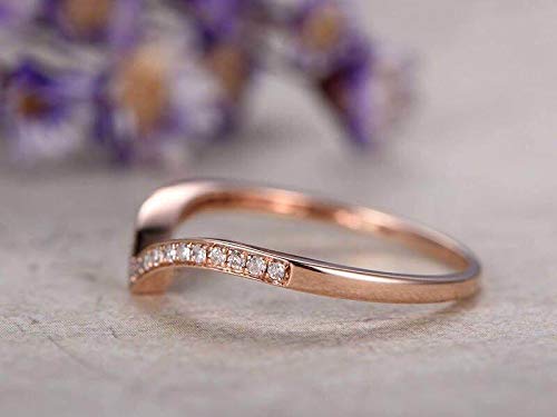 0.50 Carat Half Eternity Wedding Band - Elegant Twist Curve Design in 18k Gold Plating - Perfect for Anniversary, Engagement & Special Occasion Jewelry Gifts