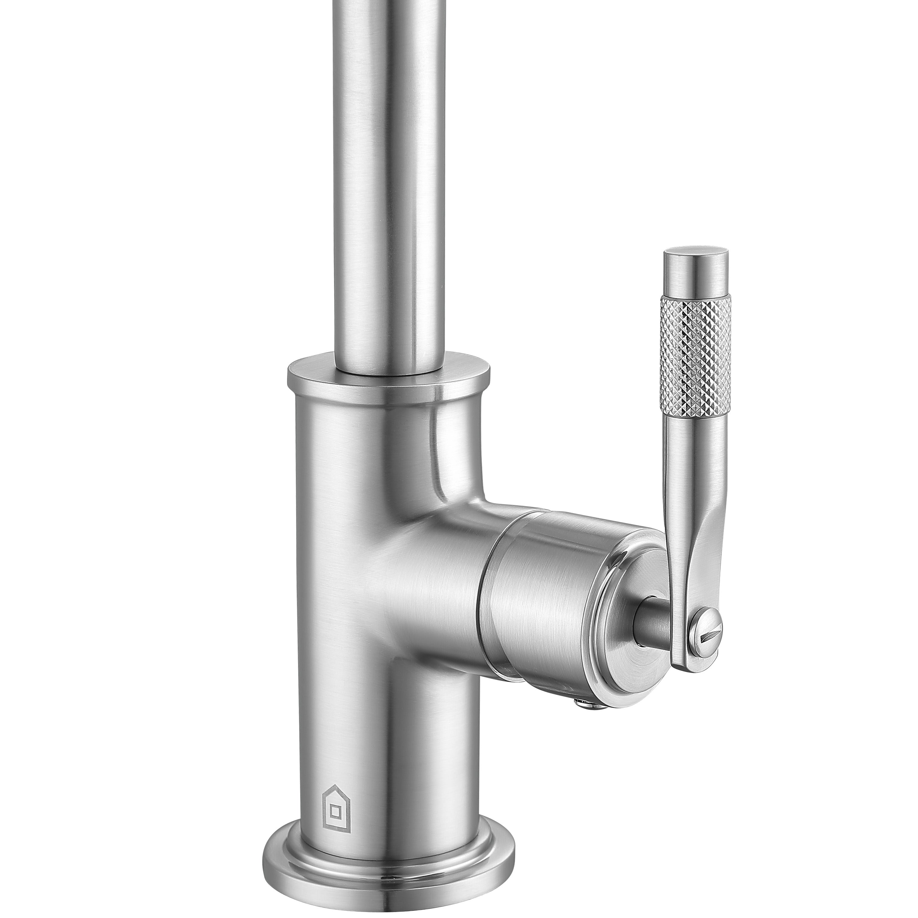 Ancona Industria Series Single Lever Bathroom Faucet in Brushed Nickel - Modern Water-Saving Bathroom Sink Faucet for Home & Hotel Use