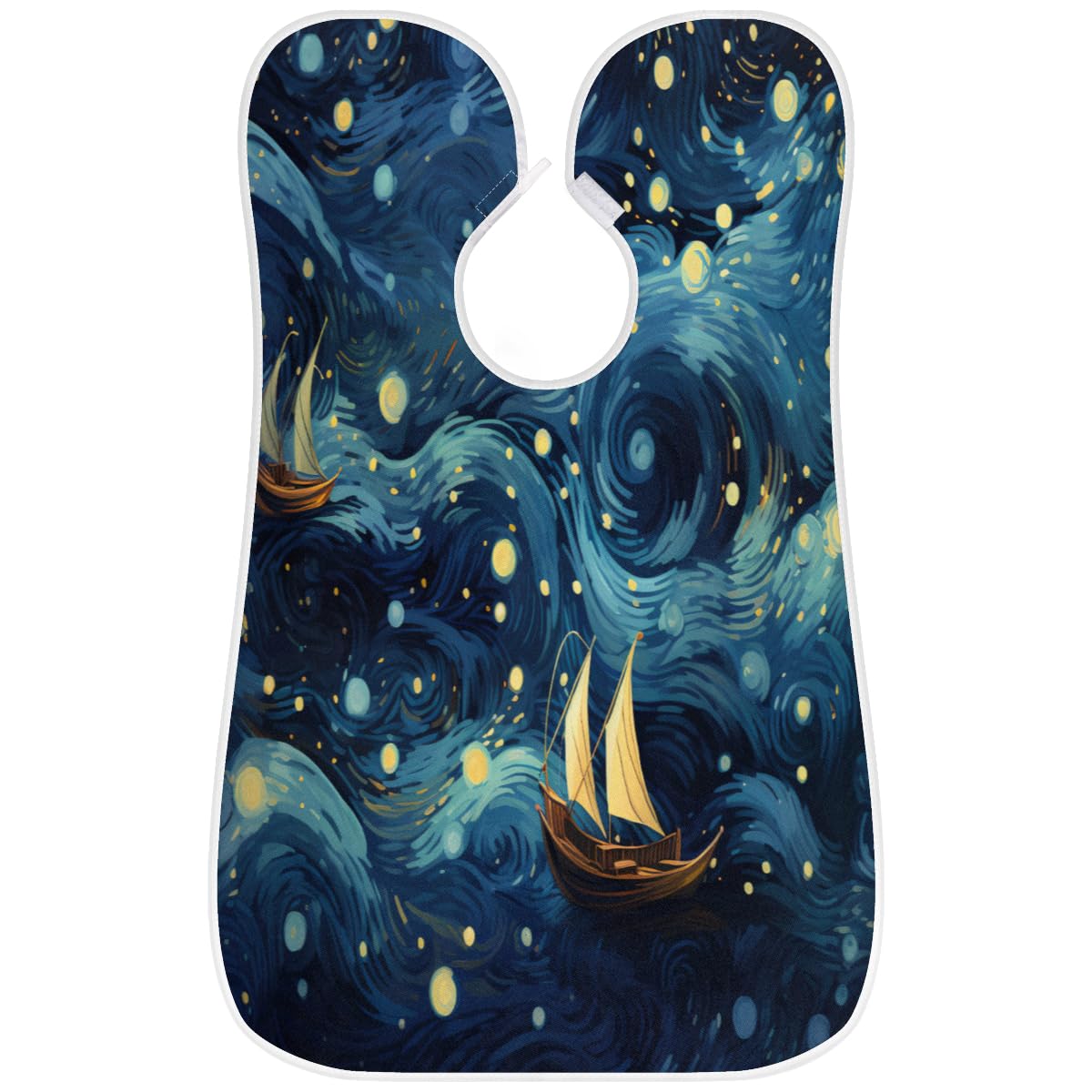 Men's Painting Style Beach Beard Shaving Bib - Waterproof Hair Dye Apron & Barber Cape for Beard Trimming, Haircut & Makeup - Sink Hair Catcher & Grooming Accessory - Perfect for Salon, Home Barber & DIY Hair Coloring