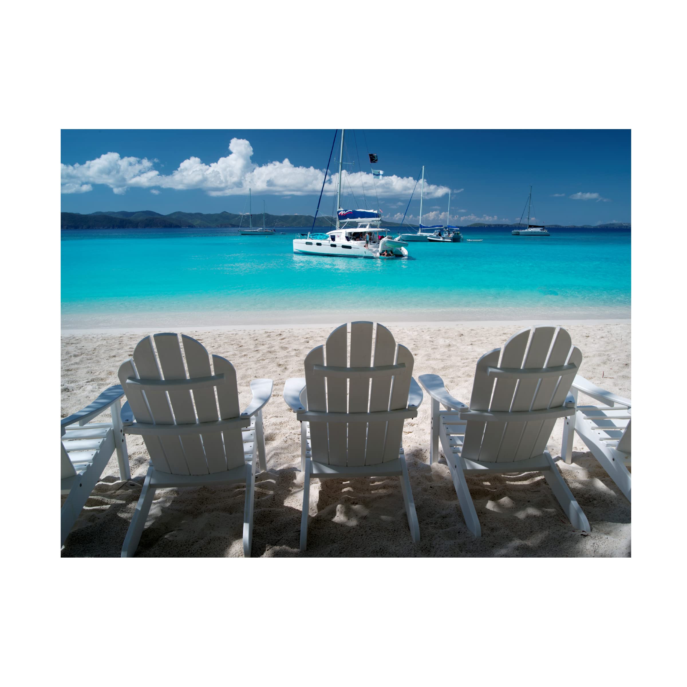Dennis Frates 'Beach Chair 4' Canvas Wall Art Print - Coastal Decor, Ocean Theme Living Room & Bedroom Painting - Perfect for Beach House, Vacation Home & Seaside Decor