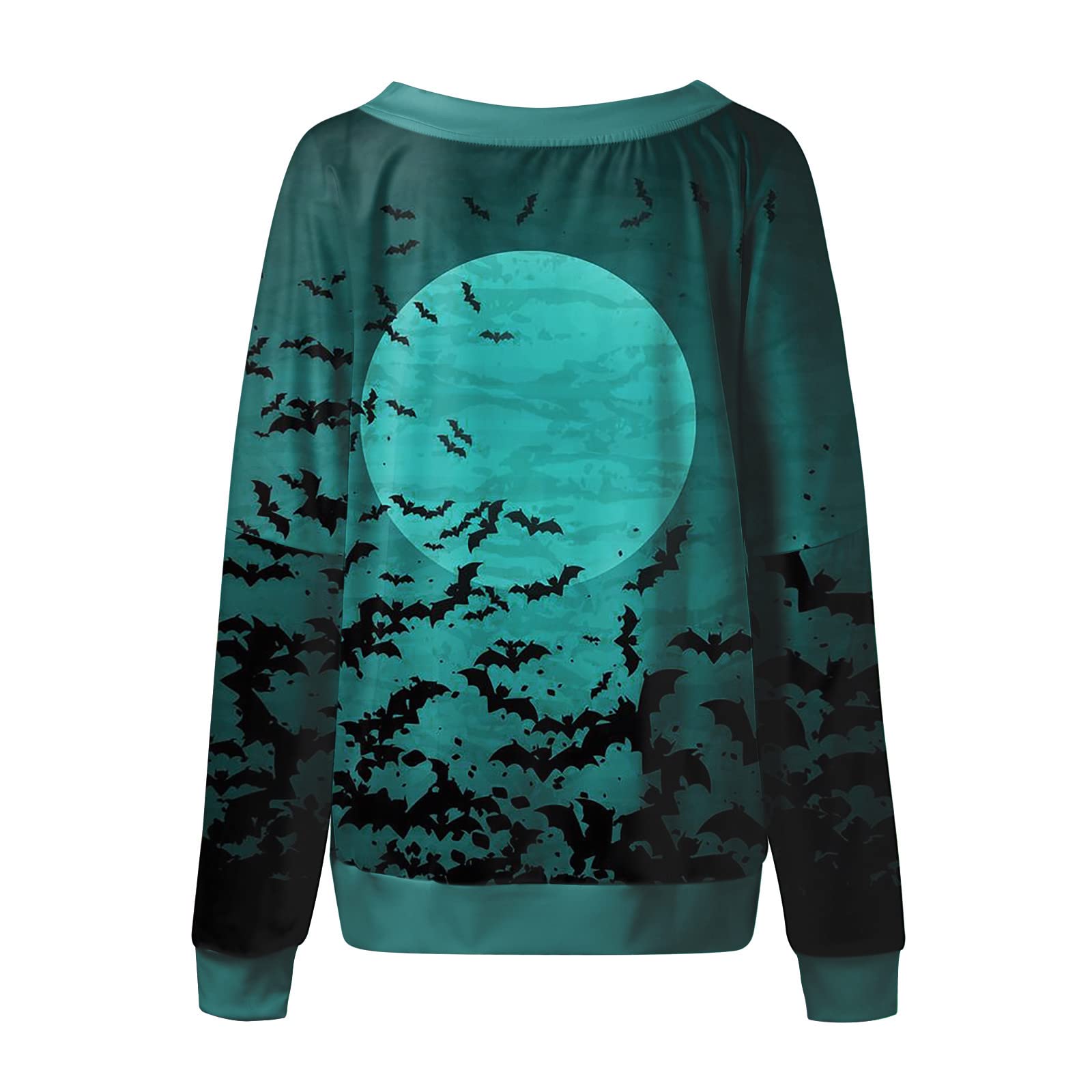 Women's Off Shoulder Casual Blouse - Long Sleeve Printed Tunic Top for Halloween & Everyday Wear | Funny Graphic Tee for Parties, Work & Date Nights