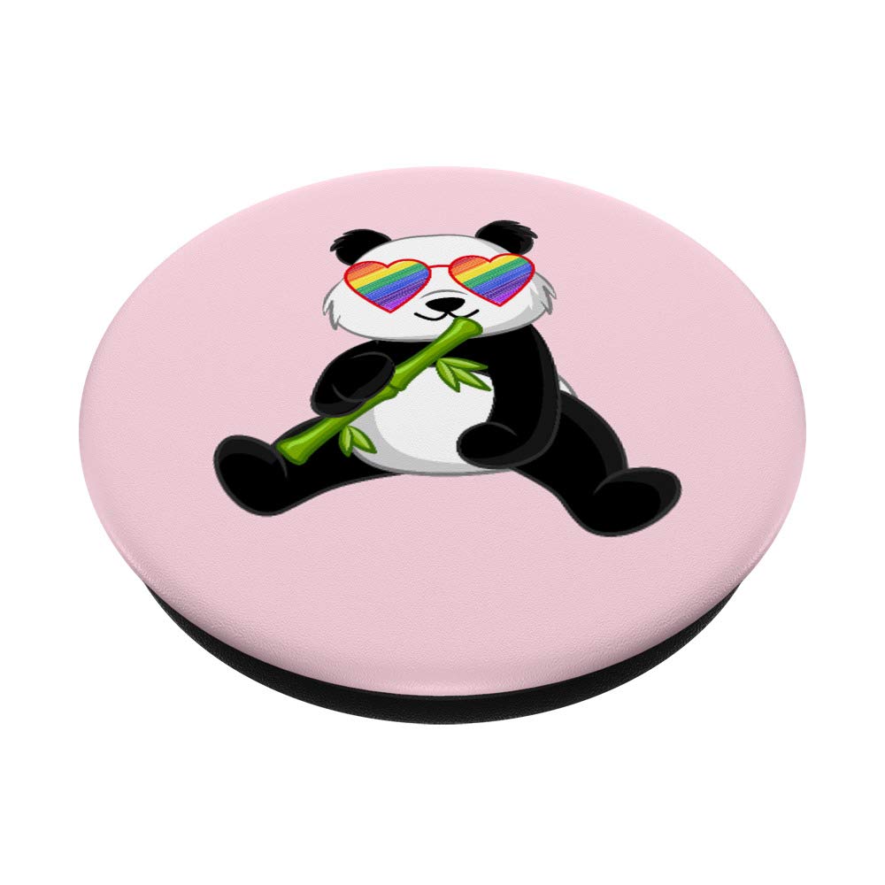 LGBTQ Rainbow PopSockets Swappable PopGrip - Gay Pride Phone Grip for Teens & Adults - Cute Panda Design - Perfect for iPhone, Samsung & Smartphones - Great for Pride Events, School & Everyday Use
