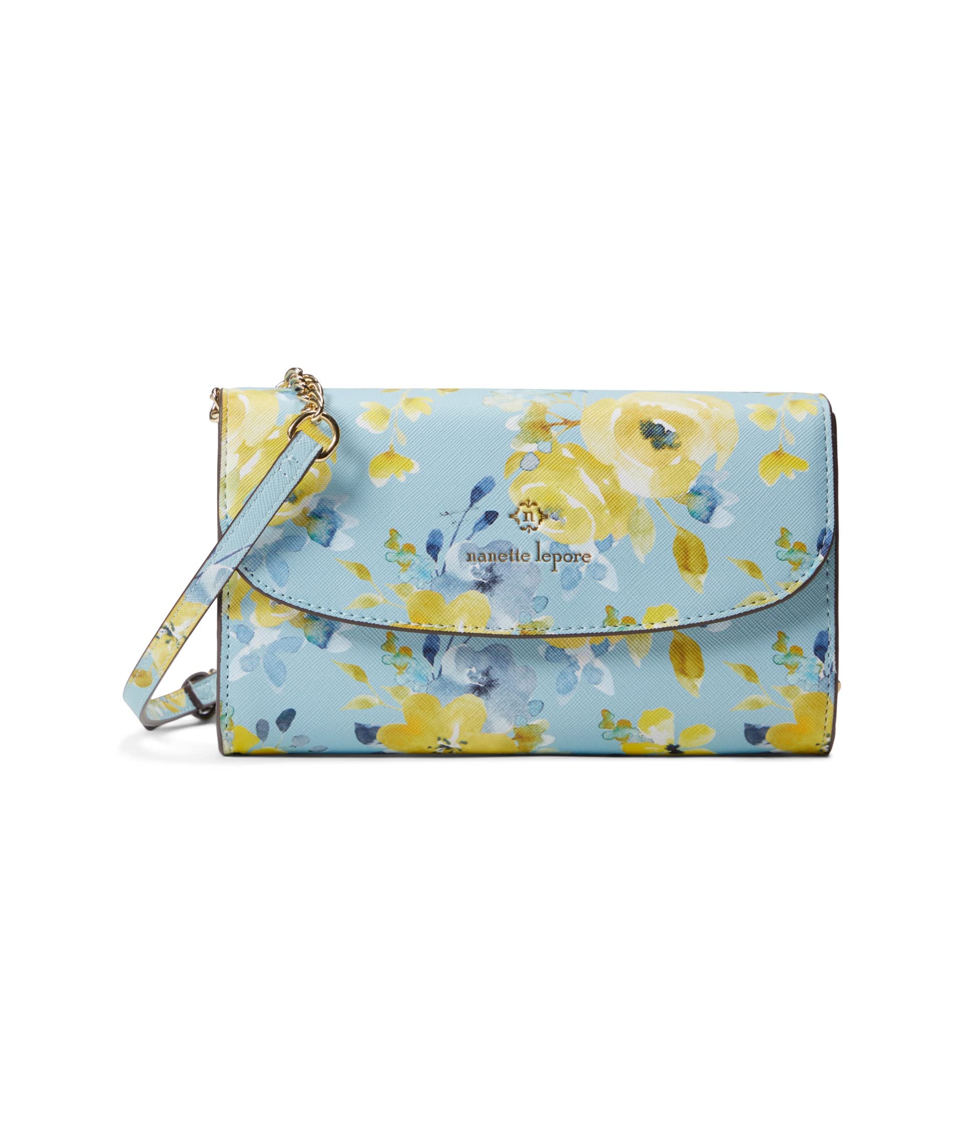 Nanette Lepore Reinforced Crossbody Wallet with Chain Strap - Stylish & Secure for Everyday Use, Travel, and Shopping