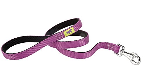Ferplast Dual Purple Nylon Dog Leash for Small Dogs - Lightweight & Durable Pet Walking Lead for Daily Walks, Training, and Outdoor Adventures