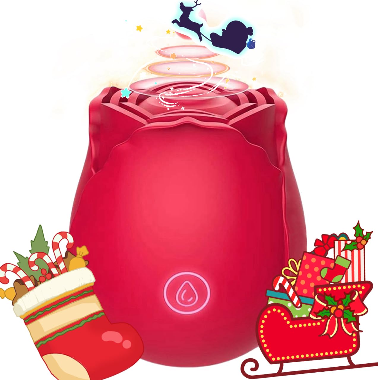 10-Speed Waterproof Electric Rose Sucking Toy for Women - Automatic Adult Toy with Quiet Tongue Stimulation, Perfect for Valentine's Party & Couples Play (Model ZX10)