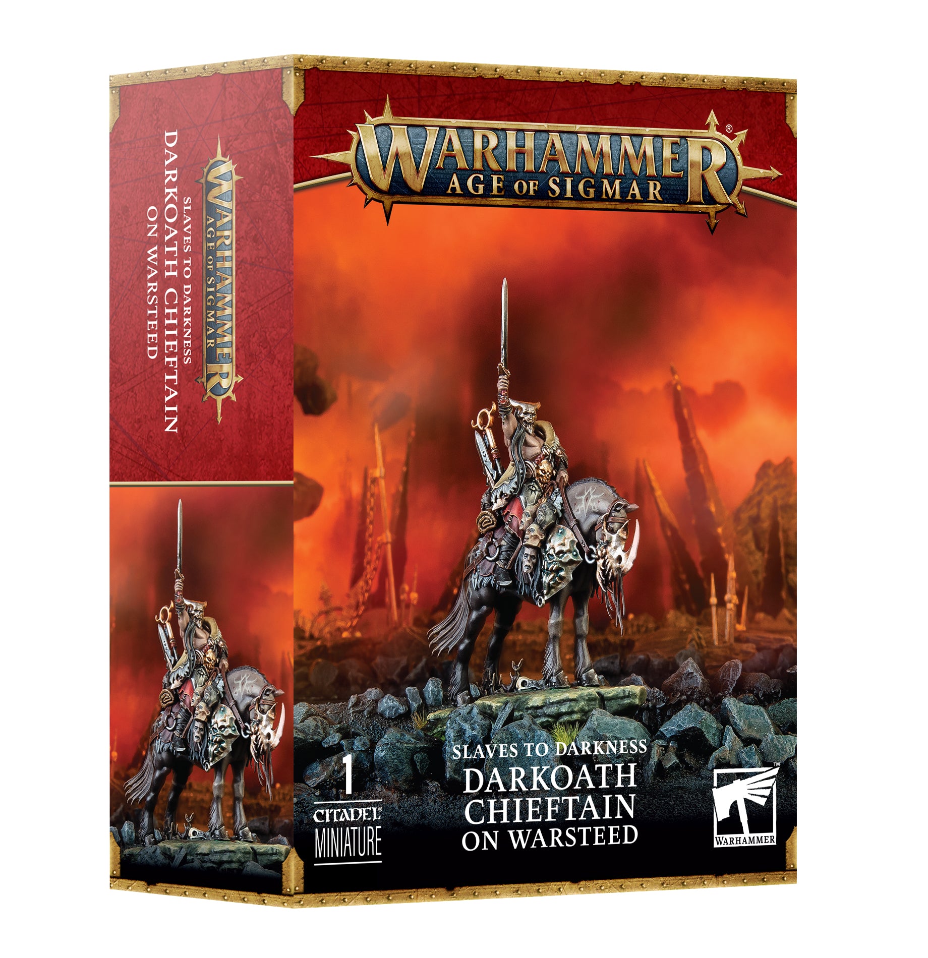 Darkoath Chieftain on Warsteed - AOS Slaves to Darkness Miniature for Warhammer Age of Sigmar Tabletop Wargaming | Perfect for Fantasy Battles & Collectors