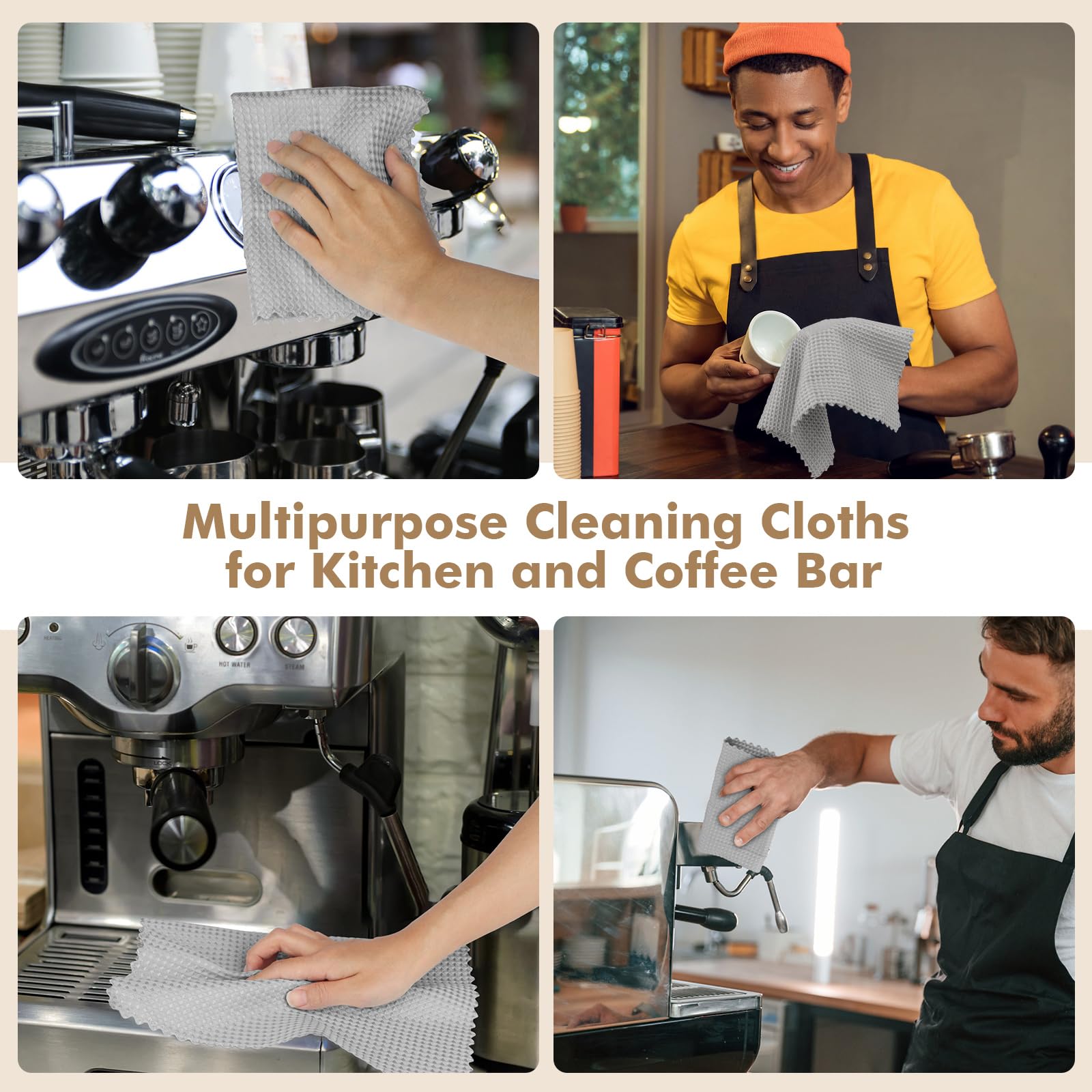 Premium Microfiber Cleaning Cloths 12-Pack - Lint-Free Glass & Stainless Steel Polishing Towels (11x11
