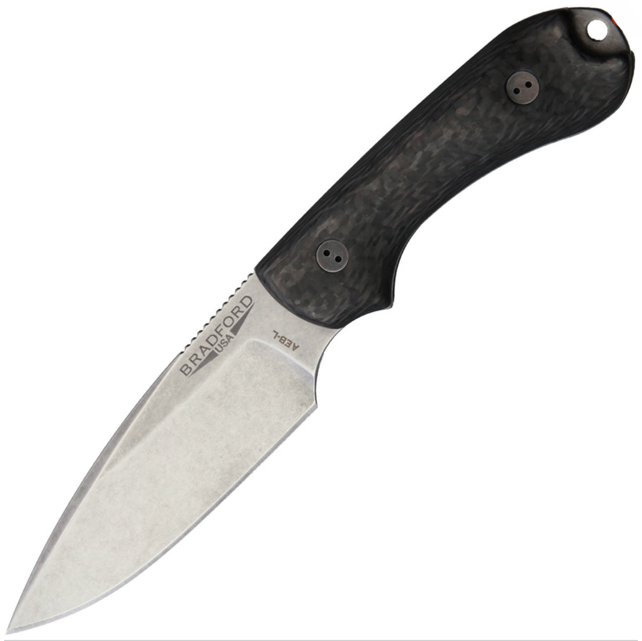 Bradford Knives Guardian3 Folding Knife - Stonewash Finish, Carbon Fiber Handles - EDC Pocket Knife for Outdoor Camping, Hiking & Survival