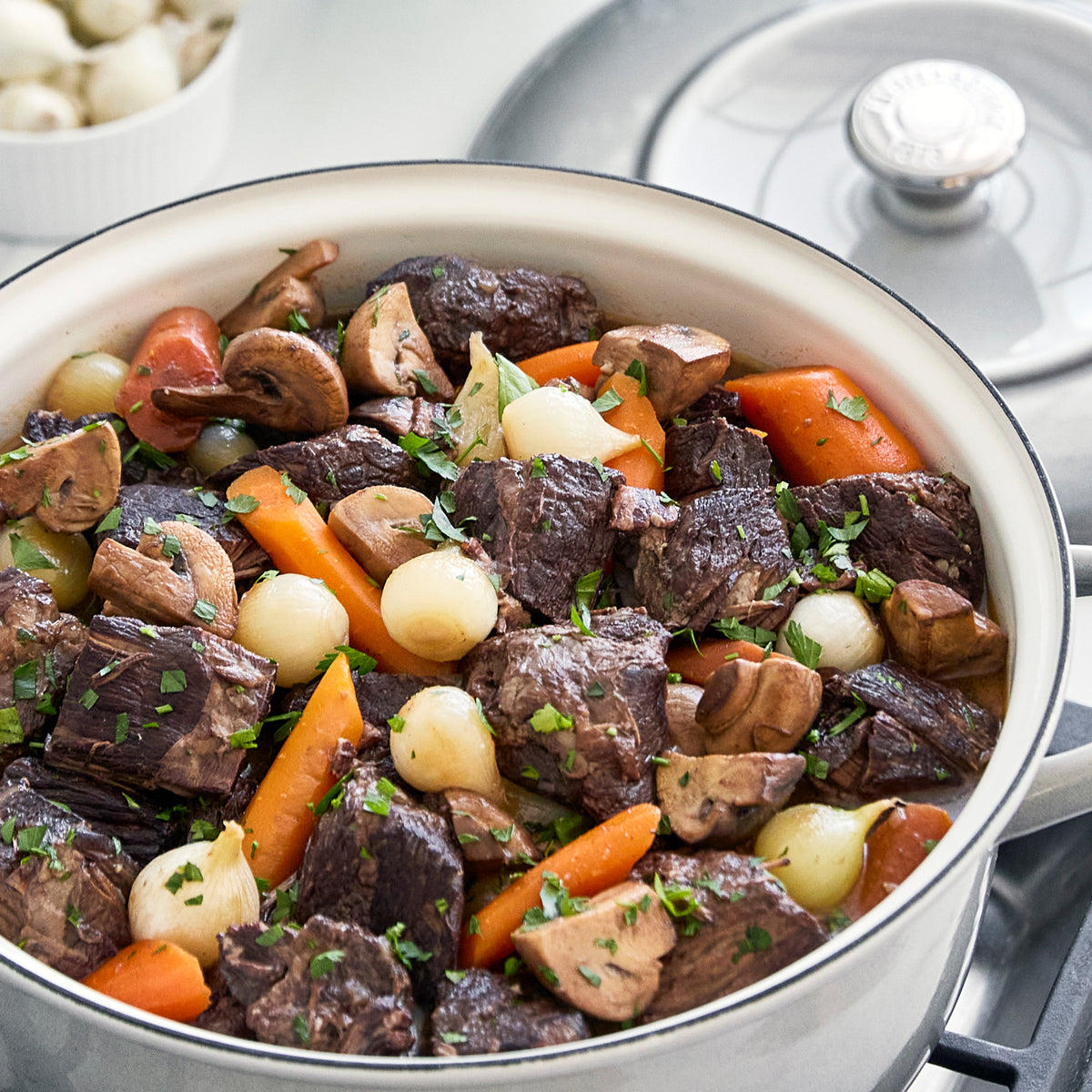 Merten & Storck 7 Quart Enameled Cast Iron Dutch Oven - Cloud Gray | Heavy Duty Cookware for Braising, Stewing & Baking | Perfect for Camping, Stovetop & Oven Use