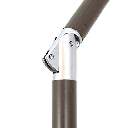 9' Round California Umbrella with Crank Lift & Push Button Tilt - White Aluminum Market Umbrella for Patio, Poolside & Outdoor Dining - Cabana Regatta Style Sun Shade