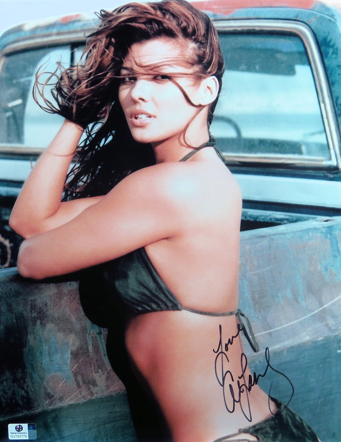 Ali Landry Signed Autographed 11x14 Photo - Sexy Bikini Pose - Limited Edition Collectible - Perfect for Fans & Memorabilia Collectors - Great for Home Decor, Man Cave, or Gift Idea